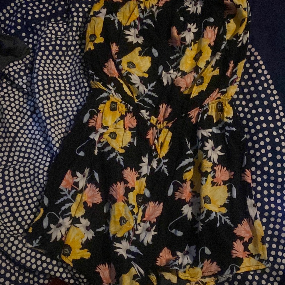 Cute multi color floral romper!